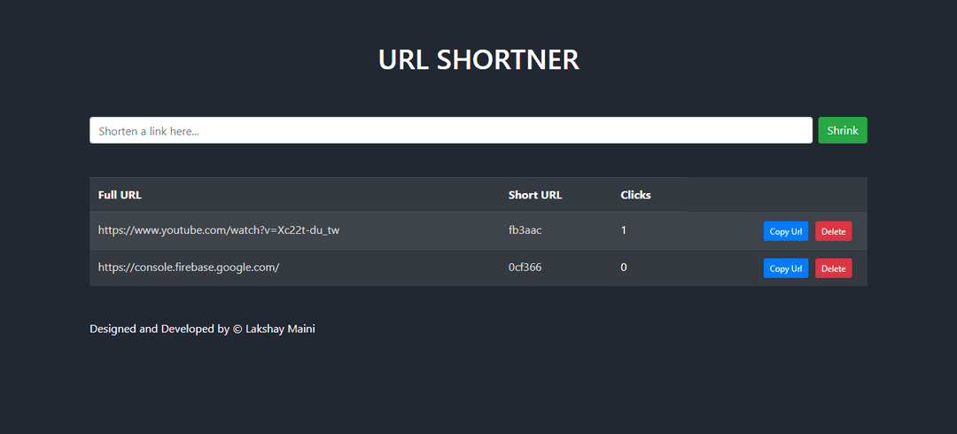 Url Shortner